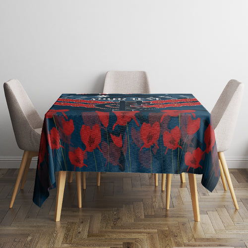 Custom Blues Football Tablecloth ANZAC Lest We Forget