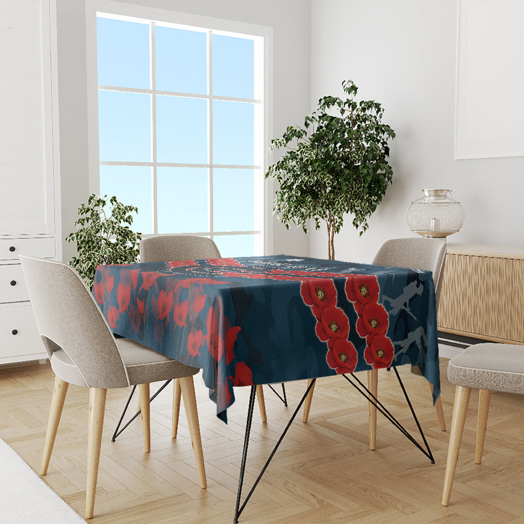 Custom Blues Football Tablecloth ANZAC Lest We Forget
