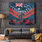 Custom Blues Football Tapestry ANZAC Lest We Forget