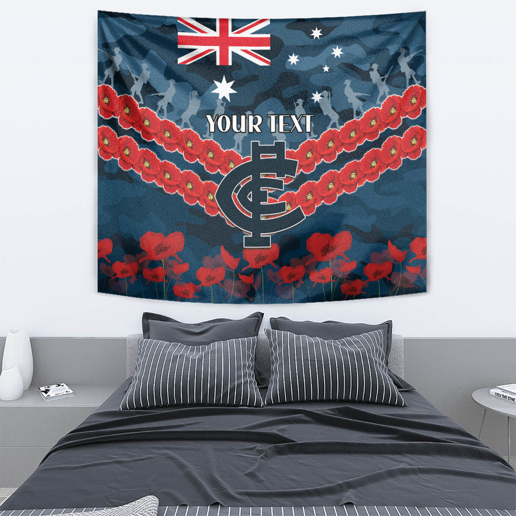 Custom Blues Football Tapestry ANZAC Lest We Forget