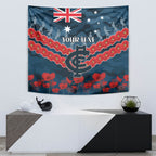Custom Blues Football Tapestry ANZAC Lest We Forget
