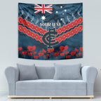 Custom Blues Football Tapestry ANZAC Lest We Forget
