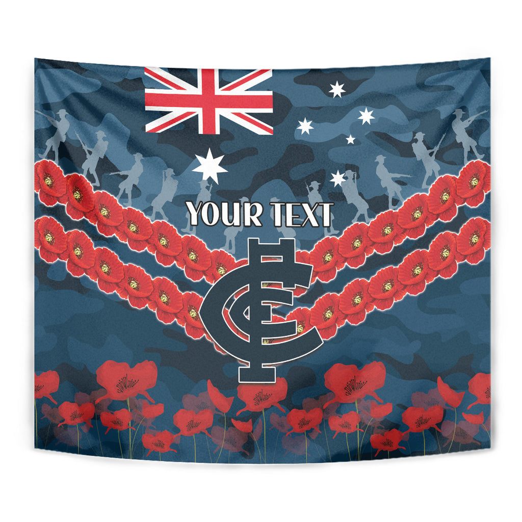 Custom Blues Football Tapestry ANZAC Lest We Forget