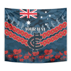 Custom Blues Football Tapestry ANZAC Lest We Forget
