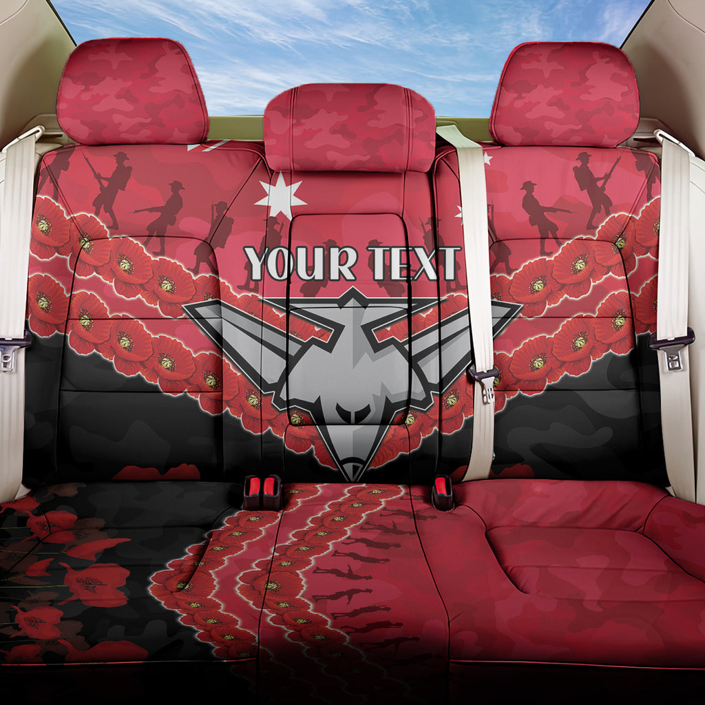 Custom Bombers Football Back Car Seat Cover ANZAC Lest We Forget