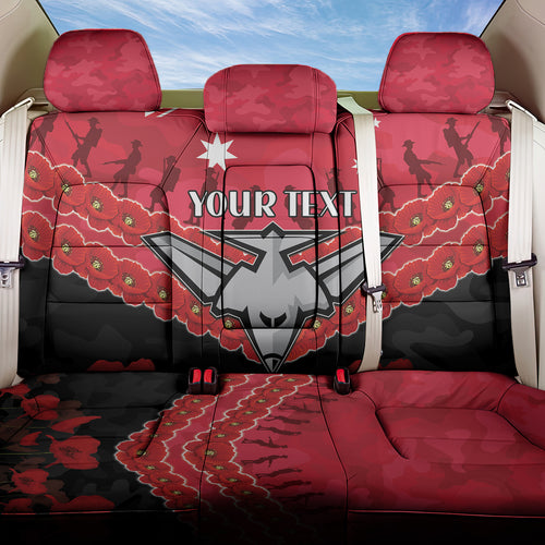 Custom Bombers Football Back Car Seat Cover ANZAC Lest We Forget
