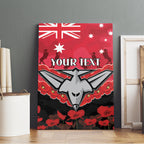 Custom Bombers Football Canvas Wall Art ANZAC Lest We Forget