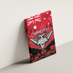 Custom Bombers Football Canvas Wall Art ANZAC Lest We Forget