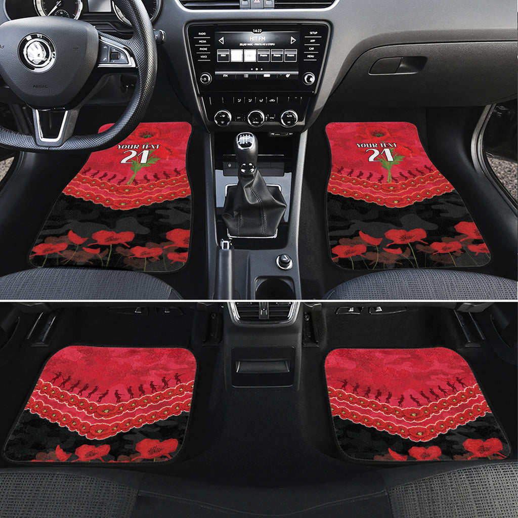 Custom Bombers Football Car Mats ANZAC Lest We Forget