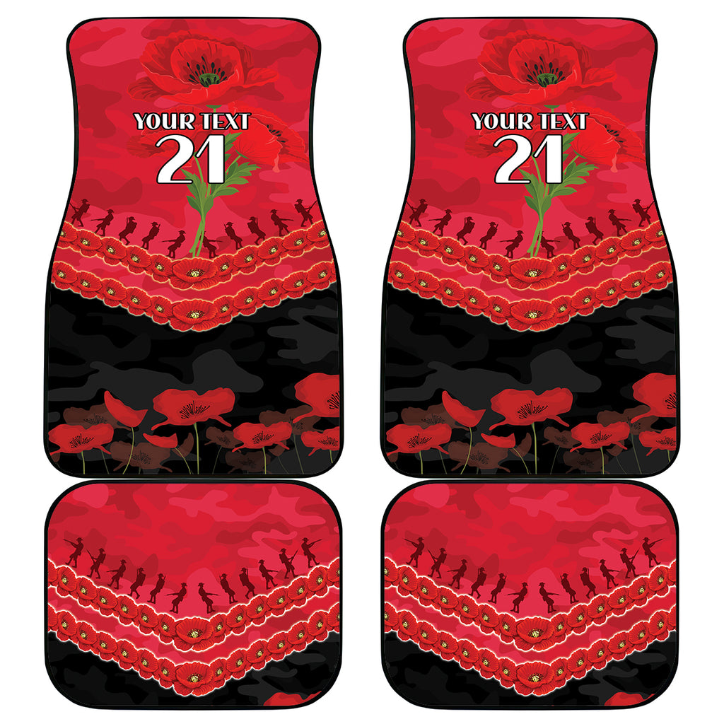 Custom Bombers Football Car Mats ANZAC Lest We Forget