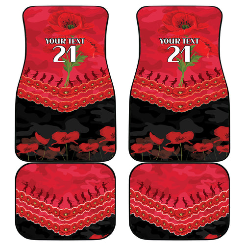Custom Bombers Football Car Mats ANZAC Lest We Forget