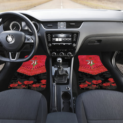 Custom Bombers Football Car Mats ANZAC Lest We Forget