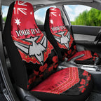 Custom Bombers Football Car Seat Cover ANZAC Lest We Forget
