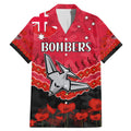 Custom Bombers Football Family Matching Mermaid Dress and Hawaiian Shirt ANZAC Lest We Forget