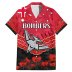 Custom Bombers Football Family Matching Mermaid Dress and Hawaiian Shirt ANZAC Lest We Forget