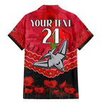 Custom Bombers Football Family Matching Mermaid Dress and Hawaiian Shirt ANZAC Lest We Forget