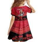 Custom Bombers Football Family Matching Off Shoulder Maxi Dress and Hawaiian Shirt ANZAC Lest We Forget