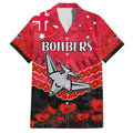 Custom Bombers Football Family Matching Summer Maxi Dress and Hawaiian Shirt ANZAC Lest We Forget