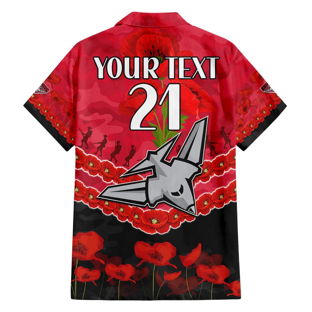 Custom Bombers Football Family Matching Summer Maxi Dress and Hawaiian Shirt ANZAC Lest We Forget