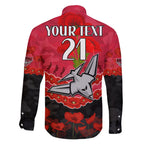 Custom Bombers Football Family Matching Summer Maxi Dress and Hawaiian Shirt ANZAC Lest We Forget