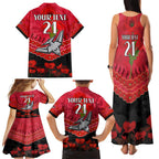 Custom Bombers Football Family Matching Tank Maxi Dress and Hawaiian Shirt ANZAC Lest We Forget