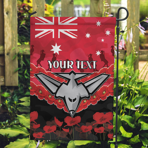 Custom Bombers Football Garden Flag ANZAC Lest We Forget