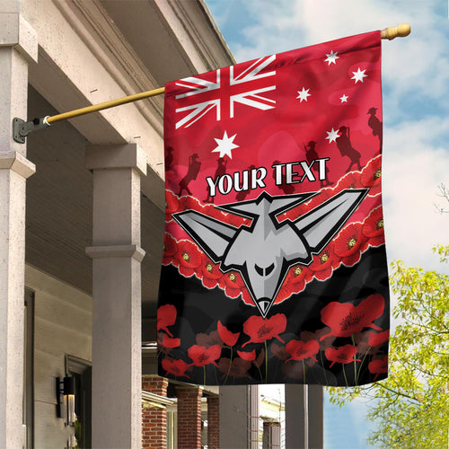 Custom Bombers Football Garden Flag ANZAC Lest We Forget