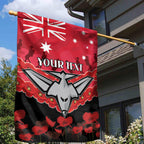 Custom Bombers Football Garden Flag ANZAC Lest We Forget