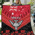 Custom Bombers Football Quilt ANZAC Lest We Forget