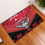 Custom Bombers Football Rubber Doormat ANZAC Lest We Forget