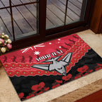 Custom Bombers Football Rubber Doormat ANZAC Lest We Forget