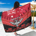 Custom Bombers Football Sarong ANZAC Lest We Forget