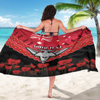Custom Bombers Football Sarong ANZAC Lest We Forget