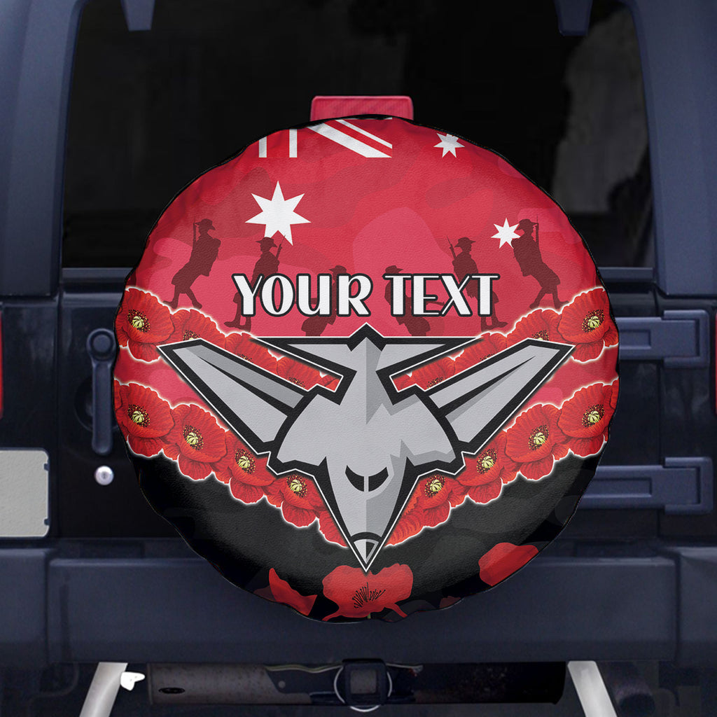 Custom Bombers Football Spare Tire Cover ANZAC Lest We Forget