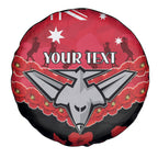 Custom Bombers Football Spare Tire Cover ANZAC Lest We Forget