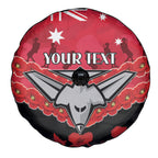 Custom Bombers Football Spare Tire Cover ANZAC Lest We Forget