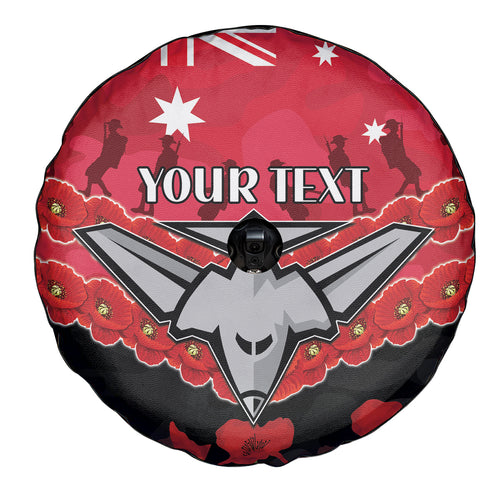 Custom Bombers Football Spare Tire Cover ANZAC Lest We Forget