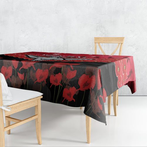 Custom Bombers Football Tablecloth ANZAC Lest We Forget