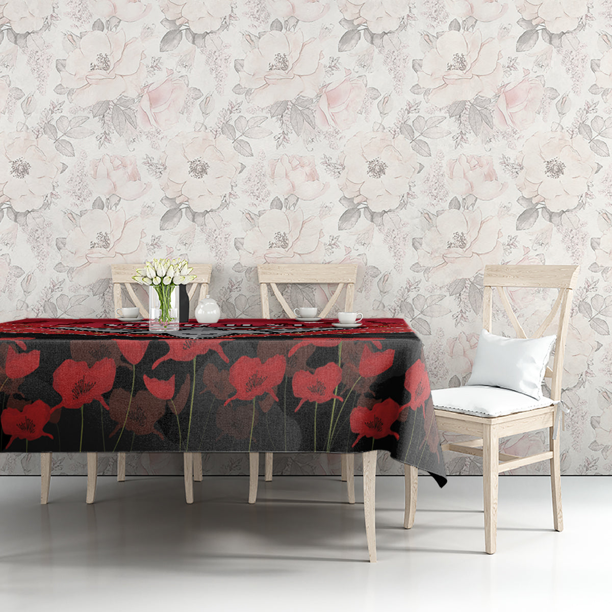 Custom Bombers Football Tablecloth ANZAC Lest We Forget