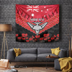 Custom Bombers Football Tapestry ANZAC Lest We Forget