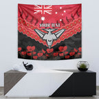 Custom Bombers Football Tapestry ANZAC Lest We Forget