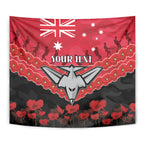 Custom Bombers Football Tapestry ANZAC Lest We Forget