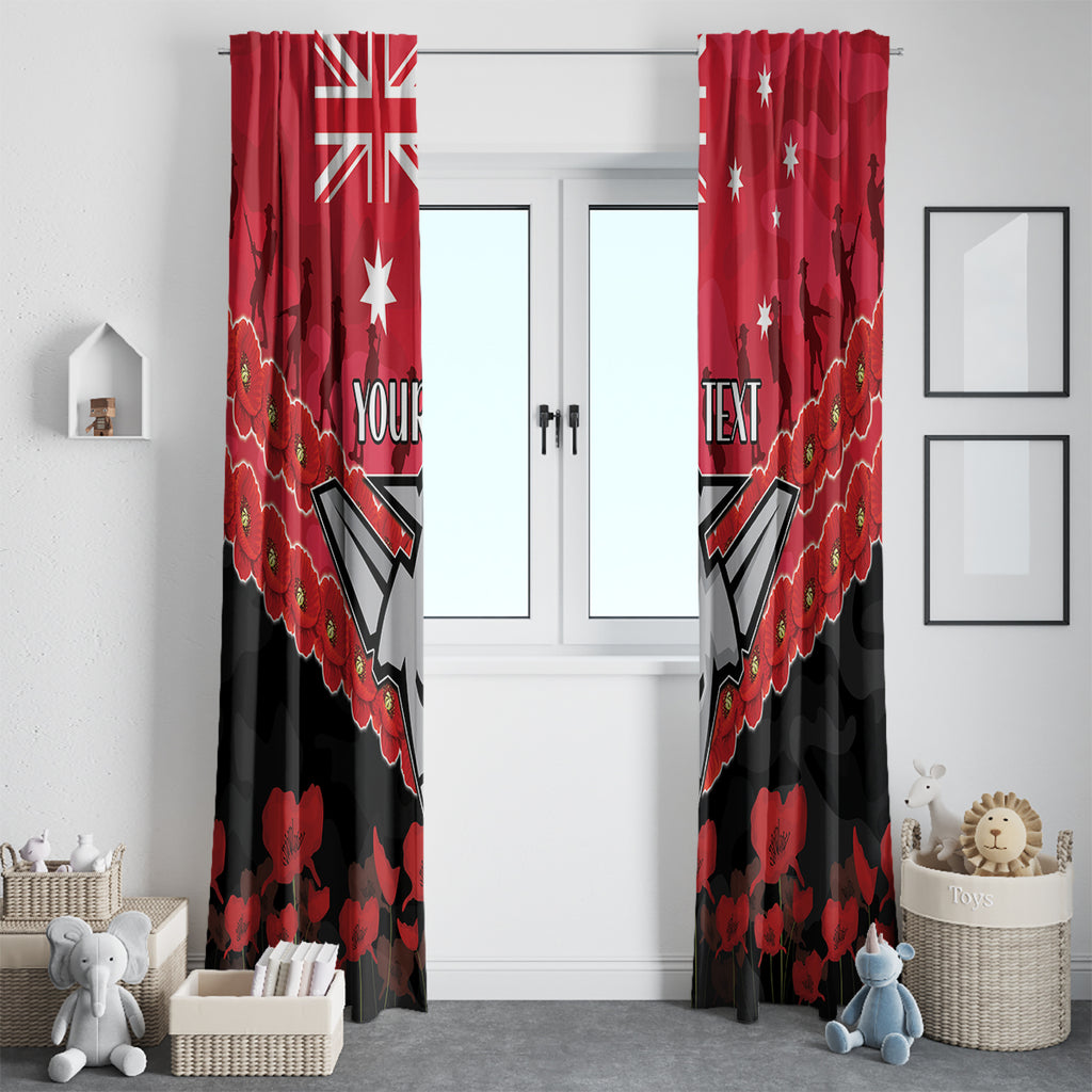 Custom Bombers Football Window Curtain ANZAC Lest We Forget