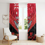 Custom Bombers Football Window Curtain ANZAC Lest We Forget