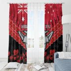 Custom Bombers Football Window Curtain ANZAC Lest We Forget