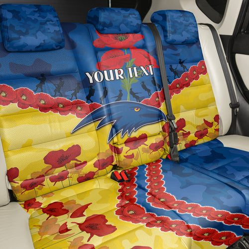 Custom Adelaide Crows Football Back Car Seat Cover ANZAC Lest We Forget