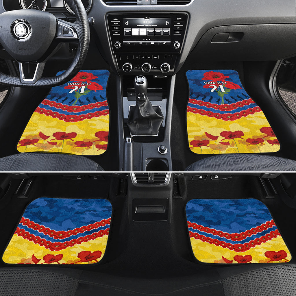 Custom Adelaide Crows Football Car Mats ANZAC Lest We Forget