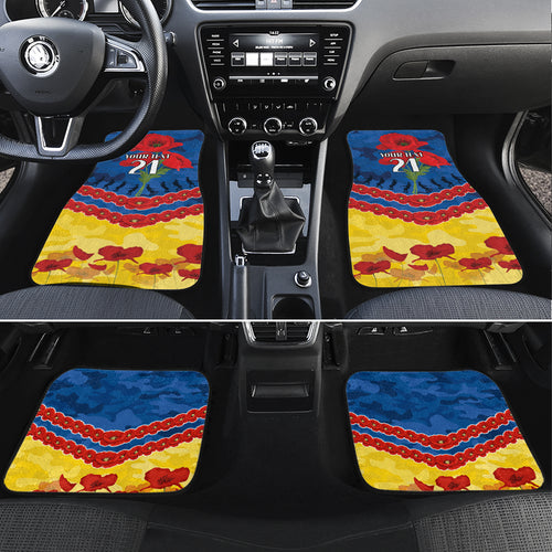 Custom Adelaide Crows Football Car Mats ANZAC Lest We Forget