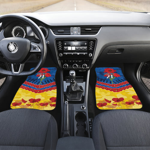 Custom Adelaide Crows Football Car Mats ANZAC Lest We Forget