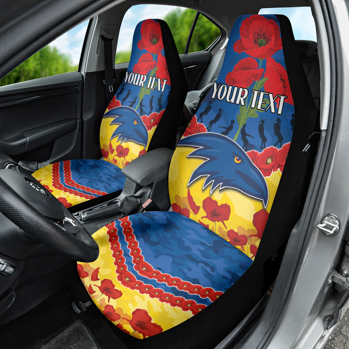 Custom Adelaide Crows Football Car Seat Cover ANZAC Lest We Forget